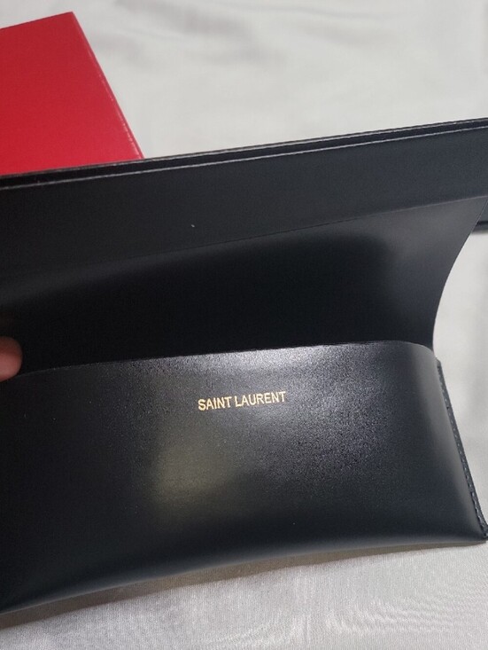 Saint Laurent Black Rectangular Sunglasses with Dark Tint main image 8